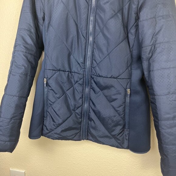 Fabletics Athletic Sedona Quilted Full Zip Jacket Blue Women’s Size M - Picture 4 of 8